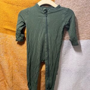 Kyte Baby Zipper Footie in Hunter Green